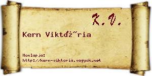 Kern Viktória névjegykártya